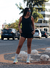 Imagem do Conjunto Fitness Preto - top torcido + short duplo com bolso