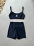 Conjunto Fitness Preto - Top Slim e Short Box