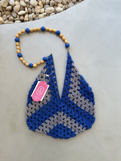Bolsa Crochê Amélia - Azul Íris - comprar online