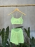 Conjunto Fitness Menta - top torcido + short duplo com bolso - comprar online