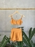 Conjunto Fitness Caramelo e Marinho - Top Slim e Short Box - comprar online