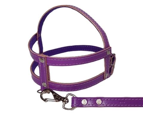 Conjunto de Peitoral em Couro Forrado com Feltro - Ref. 41