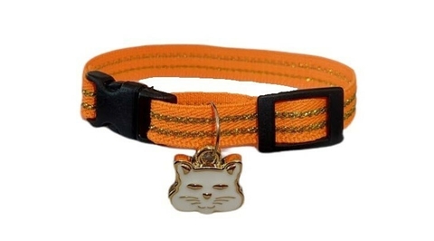 Coleira Para Gato em Elástico com Lurex - Ref. 54