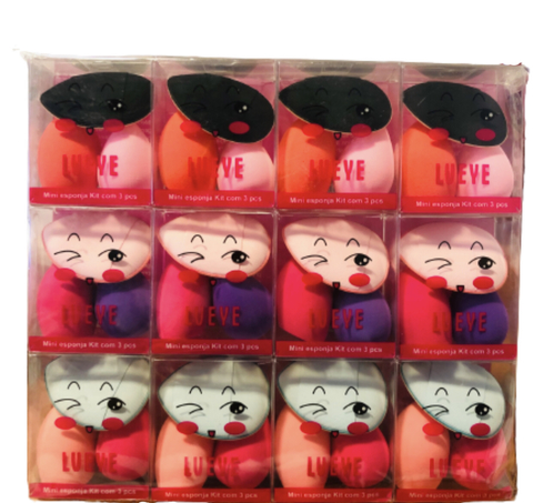 Kit Mini Esponjinhas 3 peças - Lueye