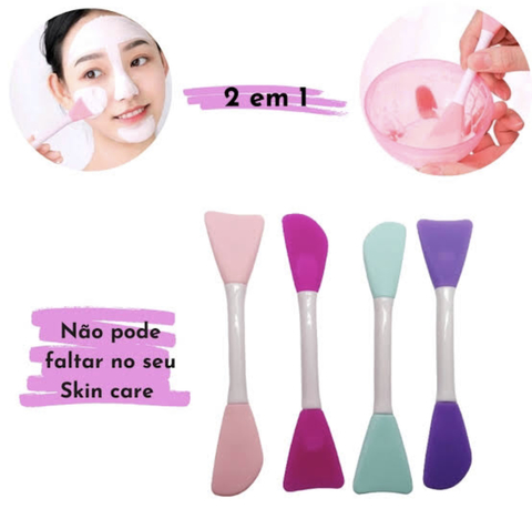 Pincel duplo Espátula de Silicone