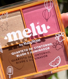 Quarteto de Contorno, Blush e Iluminador Melu by Ruby Rose - comprar online