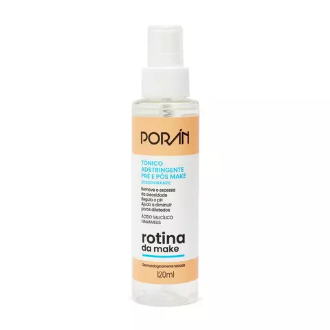 Tônico Adstringente Pré e Pós Make - Porán