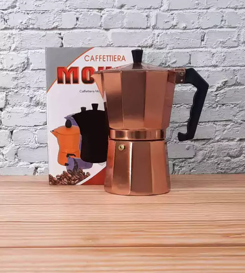 Cafetera 9 pocillos cobre aluminio