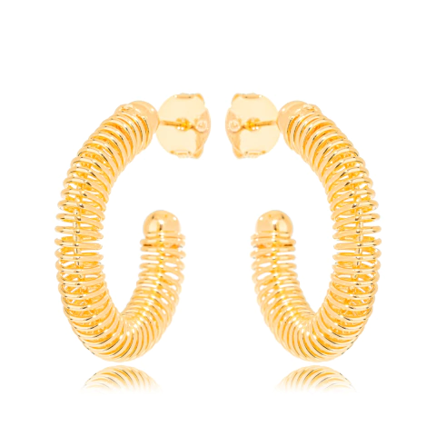 Brinco Argola em Ouro Mola