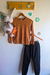 OUTFIT 2 PIEZAS -PULLOVER WAFLE TALLE 12 - CARGO BENGALINA NEGRO - TALLE 14
