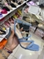 SANDALIAS DENIM CON TACO BAJO (CELESTES TALLE 37 - NEGRAS TALLE 40 ) en internet