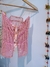 BLUSA ROSADA ESTILO COQUETTE - TALLE UNICO - SHORT JEANS ROSADO IMPORTADO - TALLE 36
