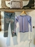 JEANS NENA WIDE LEG DIBUJOS TALLE 10 - REMERA CELESTE VUELITOS EN LOS HOMBROS - TALLE 10