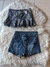 TALLE 42- SHORT POLLERA JEANS BOTONES IMPORTADA - POLLERA JEANS GRIS -