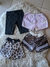 TALLE 16 - SHORT ALGODON PRINT - SHORT ALGODON PRINT CON RAYAS BLANCAS - BIKER NEGRA - SHORT BEGALINA LILA CON FLORES
