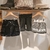 TALLE 8 - POLLERA JEANS NEGRA ESTILO CARGO- BIKER LYCRA NEGRA - SHORT PRINT ALGODON SIN FRIZA -