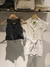 TALLE 10 - MONITO ARAYAS BLANCO Y NEGRO - BLUSA JEANS NEGRA NUDITO-