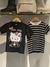 TALLE 10- REMERA NEGRA HELLO KITTY ALGODON - REMERA ALGODON PEINADO ARAYAS NEGRA Y BLANCO.
