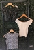 TALLE 16- BLUSA NEGRA PAISANITA RAYAS EN PLATA- MUSCULOSA PAISANA BLANCA - MUSCULOSA VIELITOS PRINT GRIS NEGRO