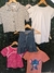 TALLE 14- REMERA CROP TOP HILO BLANCO RAYAS NEGRAS - BLUSA JEANS HILOS PLATEADOS - REMERA BLANCA DETALLES BRODERI - REMERA ALGODON STICH - ROSA BROOKI
