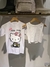 TALLE 12 - REMERA NLANCA HELLO KITTY - REMERA MUSCULOSA A LUNARESHILO PLATEADO Y DORADOS -