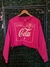 BUZO ROSA CROP - COLA CHEERY - ALGODON FRIZADO - TALLE 2