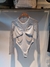 BODY MANGAS TUL GRIS - TALLE UNICO