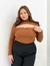 CAMISETA DE LANILLA CON PUNTILLA Y AVERTURA FRONTAL TALLES CURVY - tienda online