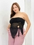 STRAPLE ANIMAL PRINT MICROTUL GAMUZADO TUALLE NICO CURVI - comprar online