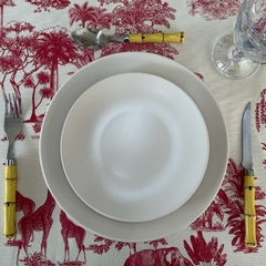 Jogo Americano Toile de Jouy Savanna Vermelho/Off-white - comprar online