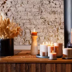 CANDELABRO CERAMICA BLANCO L
