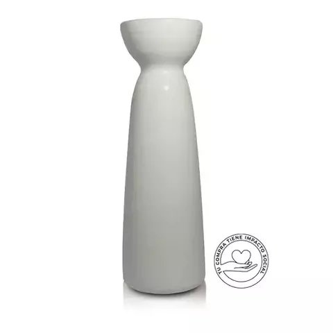 CANDELABR0 CERAMICA BLANCO XL