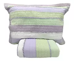 CUBRECAMA VERANO LILA