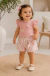 Conjunto com Blusa em Malha Aurora Texturizada e Shorts em Moletinho Eco Borboletas com Strass - Angerô