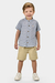 Conjunto Menino com Camisa em Cambraia e Bermuda em Sarja com Elastano - Glinny