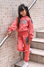 Conjunto Menina em Moletom Felpado com Capuz e Manta Metalizada Dream Angerô