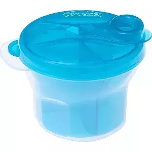 Dosador de Leite em Pó com Divisória Removível e Tampa - Azul - Pimpolho