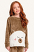 Pijama Longo Menina em Fleece - Ursinha - Fakini na internet