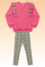 Conjunto Menina com Blusão em Moletom Lótus Bordado Peluciado e Legging em Molecotton Estampada Fakini - comprar online