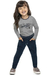 Conjunto Menina com Blusa em Cotton Bordada com Lantejoulas e Calça em Veludo Molhado Sparkle - Colorittá