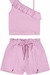Conjunto Menina com Blusa em Malha Paris e Shorts em Moletinho