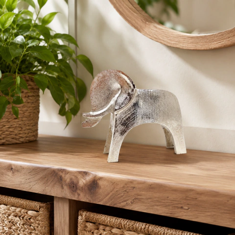 Elefante Aluminio N°135 Plata Chico.