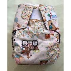 Imagem do Kit 2 fraldas de pano ecológicas tamanho recém nascido (até 6kg) com ajuste em velcro Amor & Co.