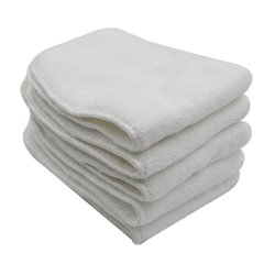 Absorvente branco de 3 camadas de microfibra para fraldas ecológicas modernas