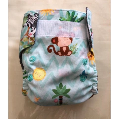 Fralda de pano ecológica reutilizável tamanho recém nascido (até 6kg) Amor & Co