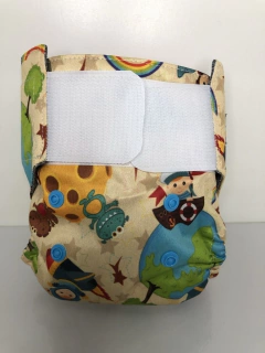 Fralda de pano ecológica reutilizável tamanho recém nascido (até 6kg) Amor & Co - loja online