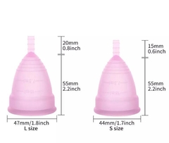 Kit de coletor menstrual de silicone médico tamanho G + bolsinha de armazenamento na internet