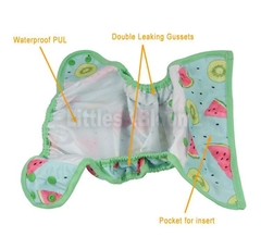 Capa de fralda de pano ecológica Littles & Bloomz dupla barreira - comprar online