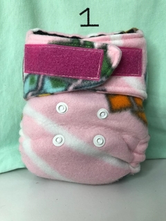 Fralda de pano ecológica (capa sem bolso ) tamanho recém nascido de soft + absorvente de 6 camadas de moletom