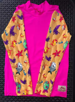 Blusa de lycra com proteção solar 50 na internet